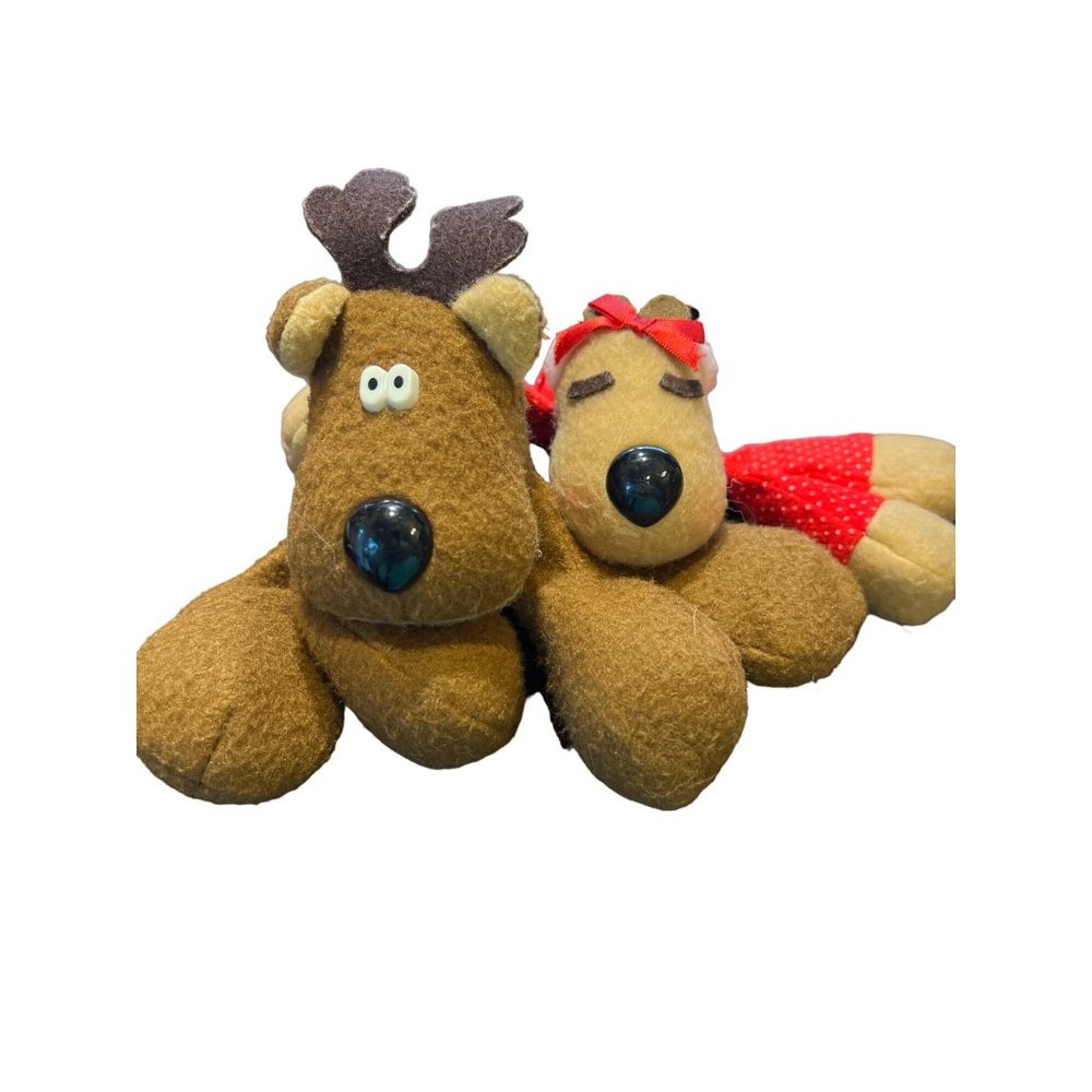 Hallmark Cards Ramona Rodney Reindeer Plush Toy Stuffed Animal Vintage 80s Decor